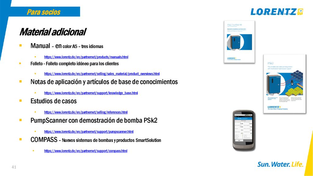 Material adicional Para socios Manual – en color A5 – tres idiomas