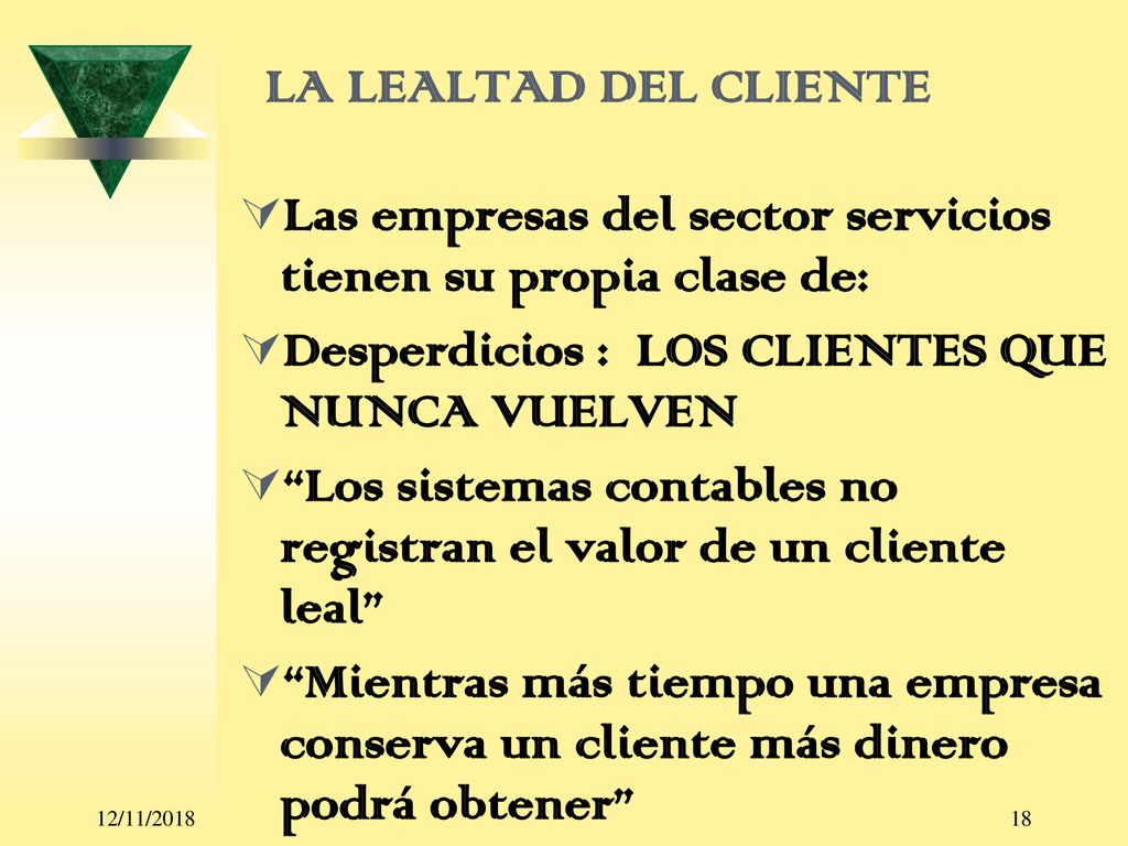 Las empresas del sector servicios tienen su propia clase de: