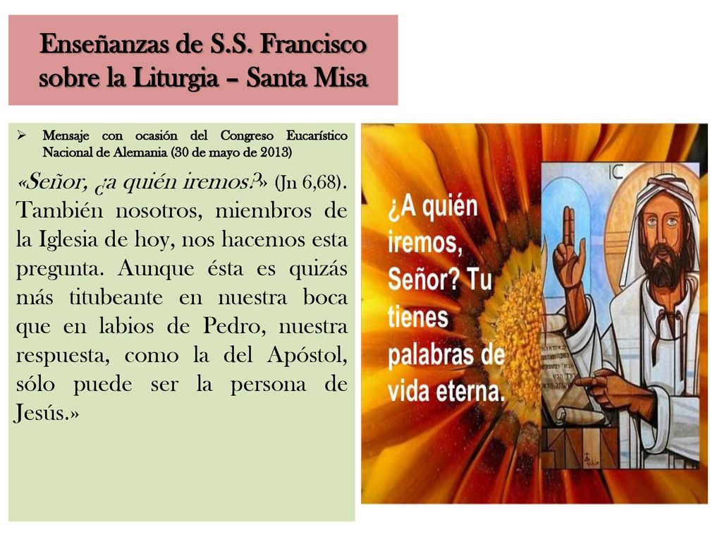 Enseñanzas de S.S. Francisco sobre la Liturgia – Santa Misa