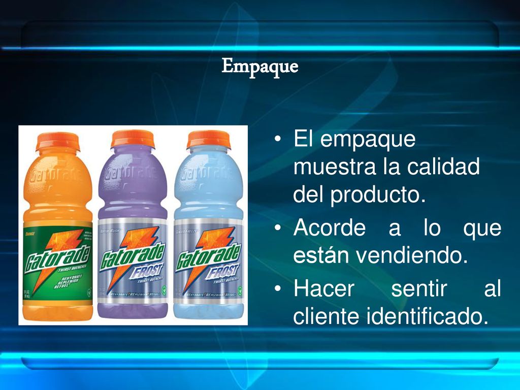 Empaque El empaque muestra la calidad del producto.