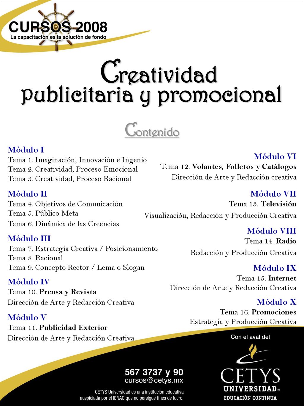 Contenido Módulo I Módulo VI Módulo II Módulo VII Módulo VIII