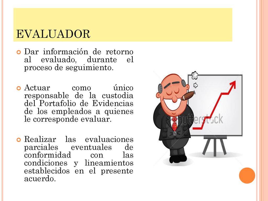 EVALUADOR Dar información de retorno al evaluado, durante el proceso de seguimiento.