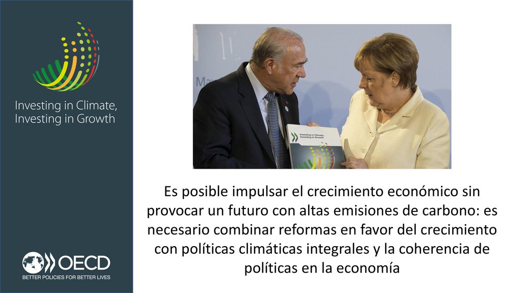 Es posible impulsar el crecimiento económico sin provocar un futuro con altas emisiones de carbono: es necesario combinar reformas en favor del crecimiento con políticas climáticas integrales y la coherencia de políticas en la economía