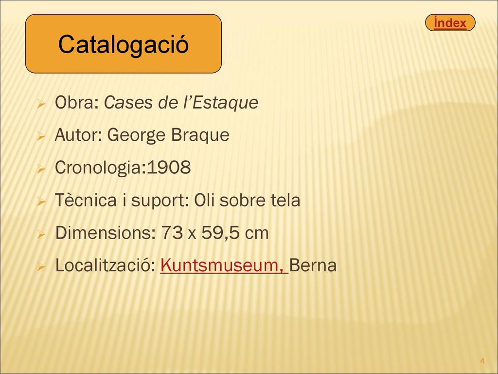 Catalogació Obra: Cases de l’Estaque Autor: George Braque