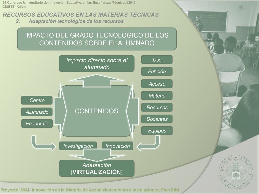 IMPACTO DEL GRADO TECNOLÓGICO DE LOS CONTENIDOS SOBRE EL ALUMNADO