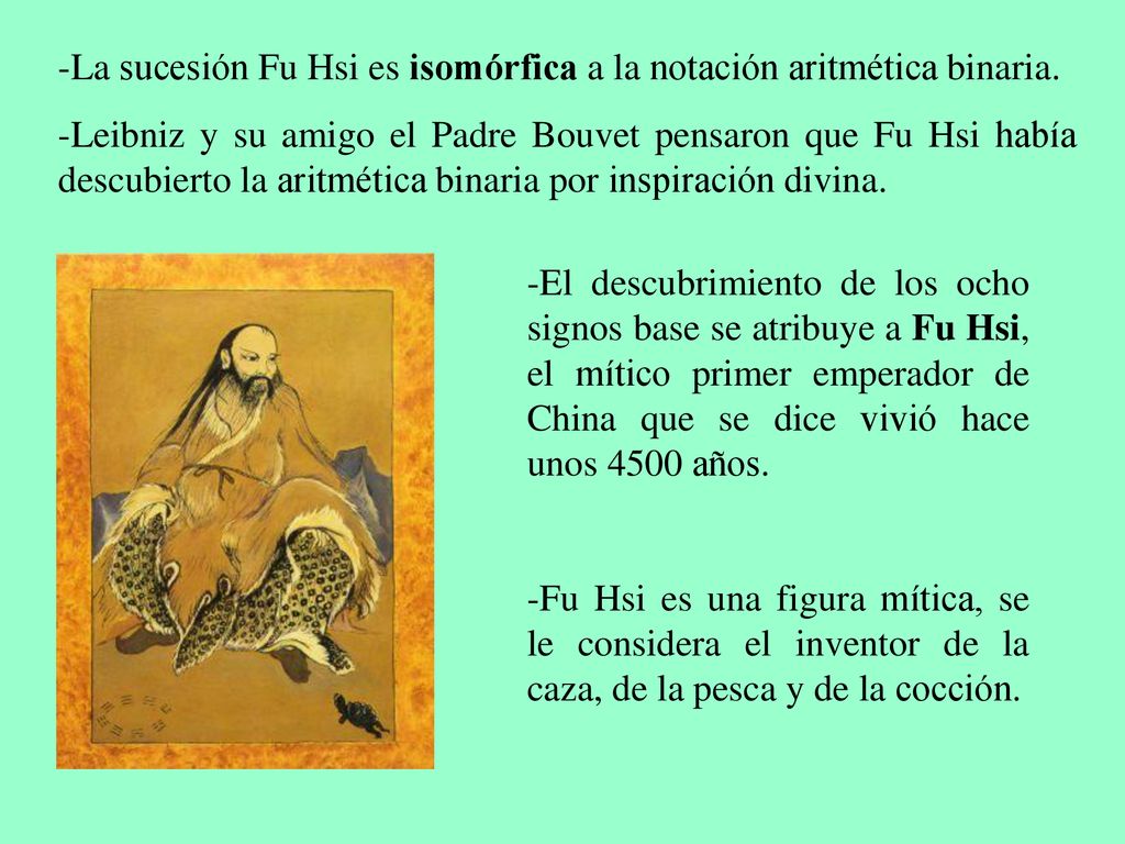-La sucesión Fu Hsi es isomórfica a la notación aritmética binaria.