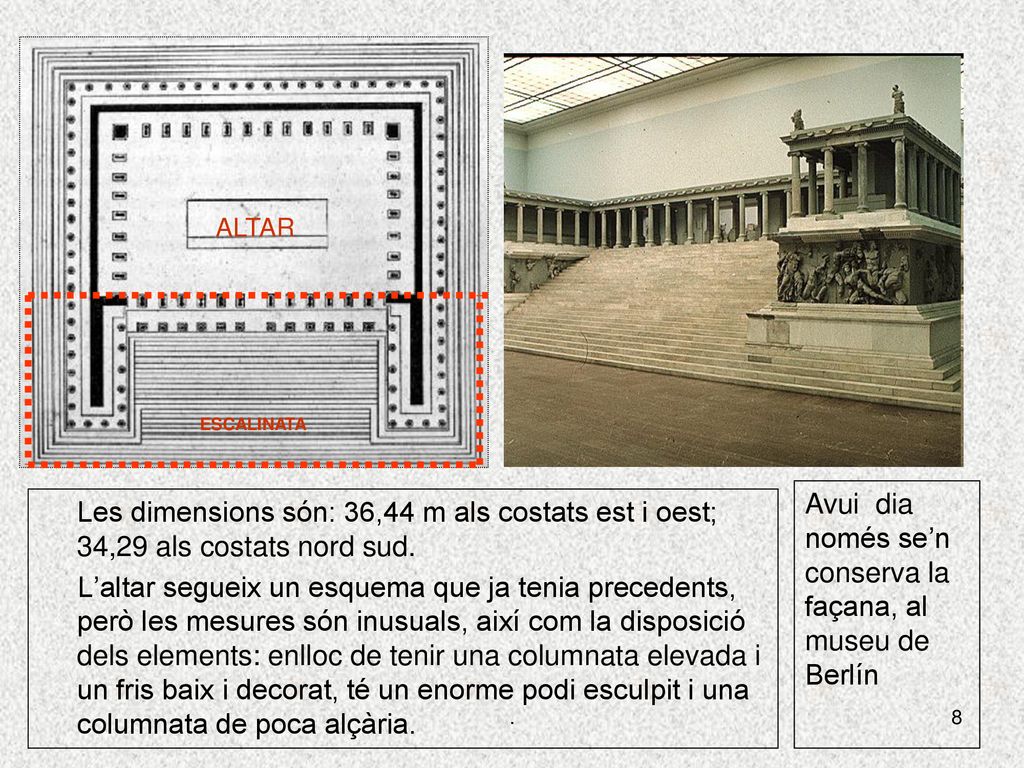 Avui dia només se’n conserva la façana, al museu de Berlín