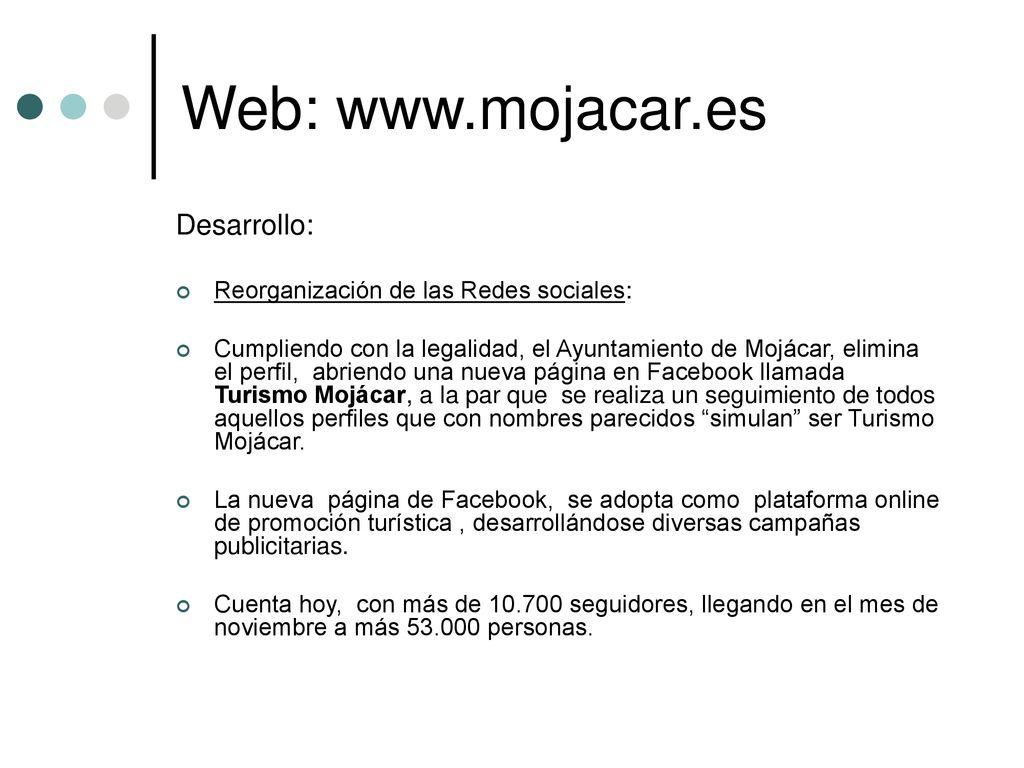 Web:   Desarrollo: Reorganización de las Redes sociales: