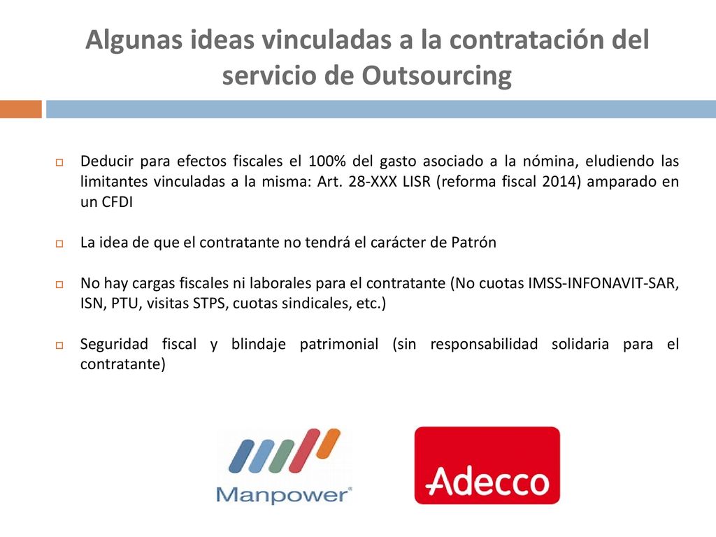 Algunas ideas vinculadas a la contratación del servicio de Outsourcing