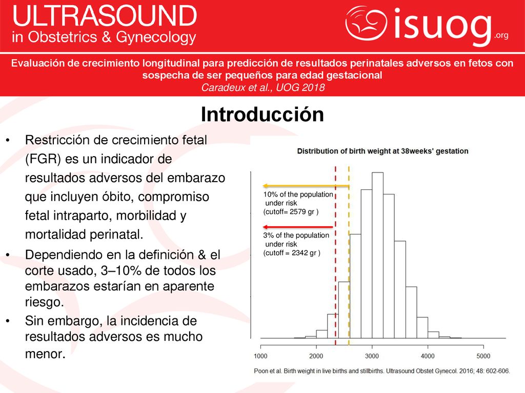 Evaluación de crecimiento longitudinal para predicción de resultados perinatales adversos en fetos con sospecha de ser pequeños para edad gestacional