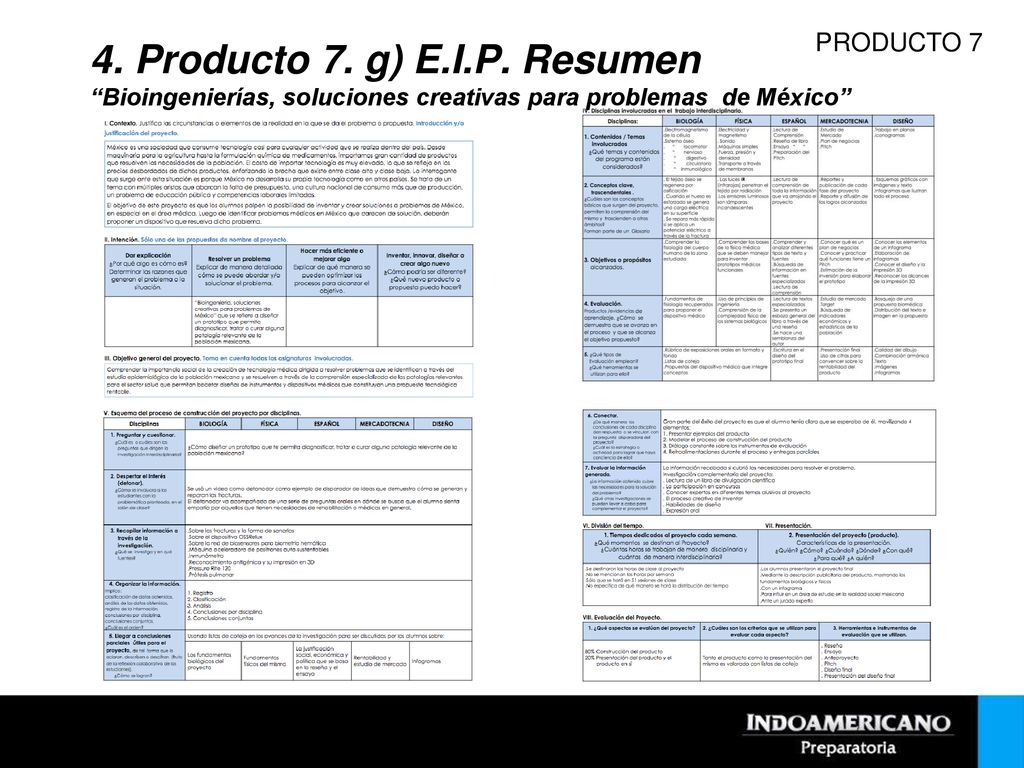 4. Producto 7. g) E.I.P. Resumen