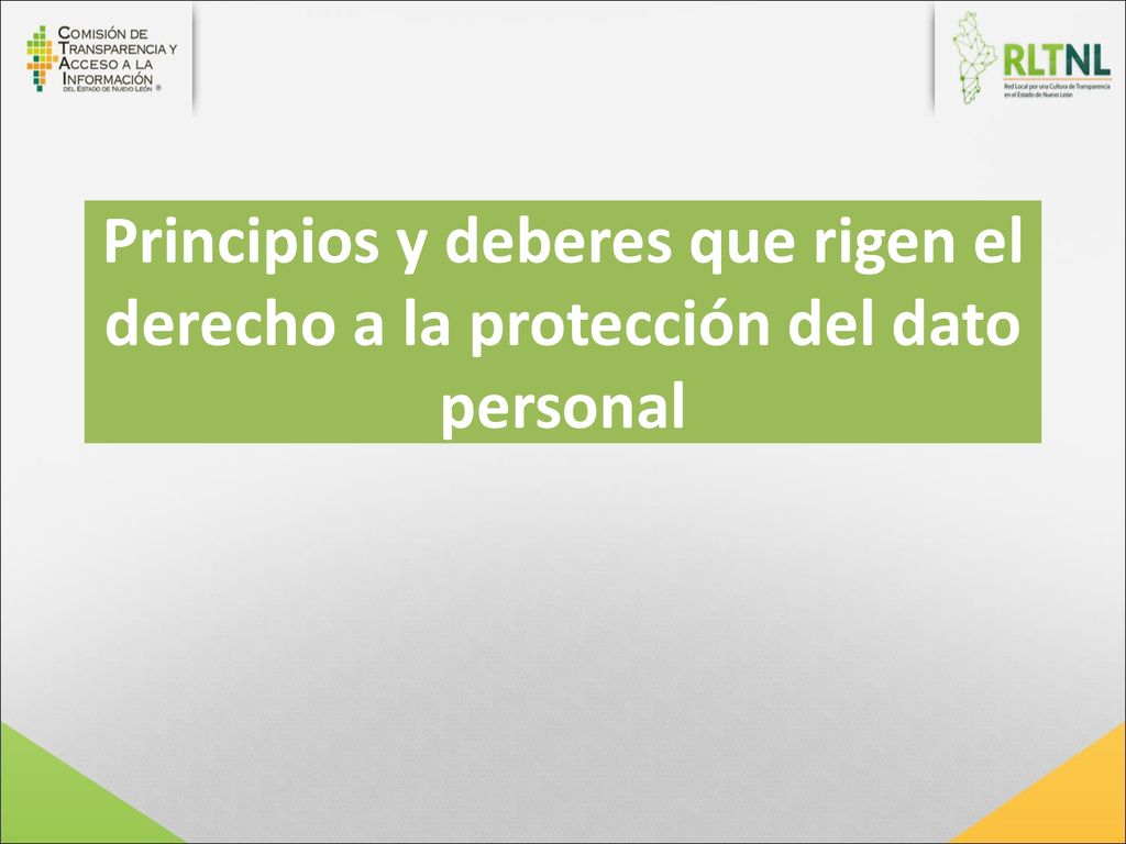 Principios y deberes que rigen el derecho a la protección del dato personal