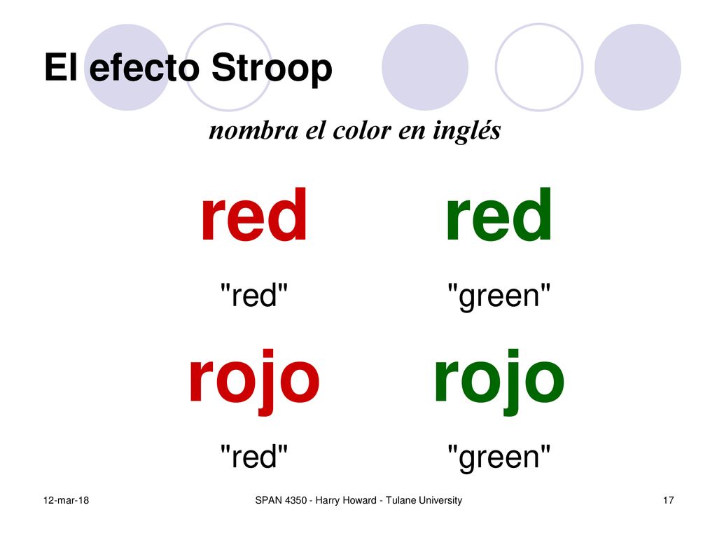 nombra el color en inglés
