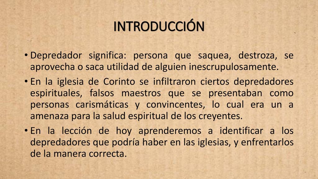 INTRODUCCIÓN Depredador significa: persona que saquea, destroza, se aprovecha o saca utilidad de alguien inescrupulosamente.