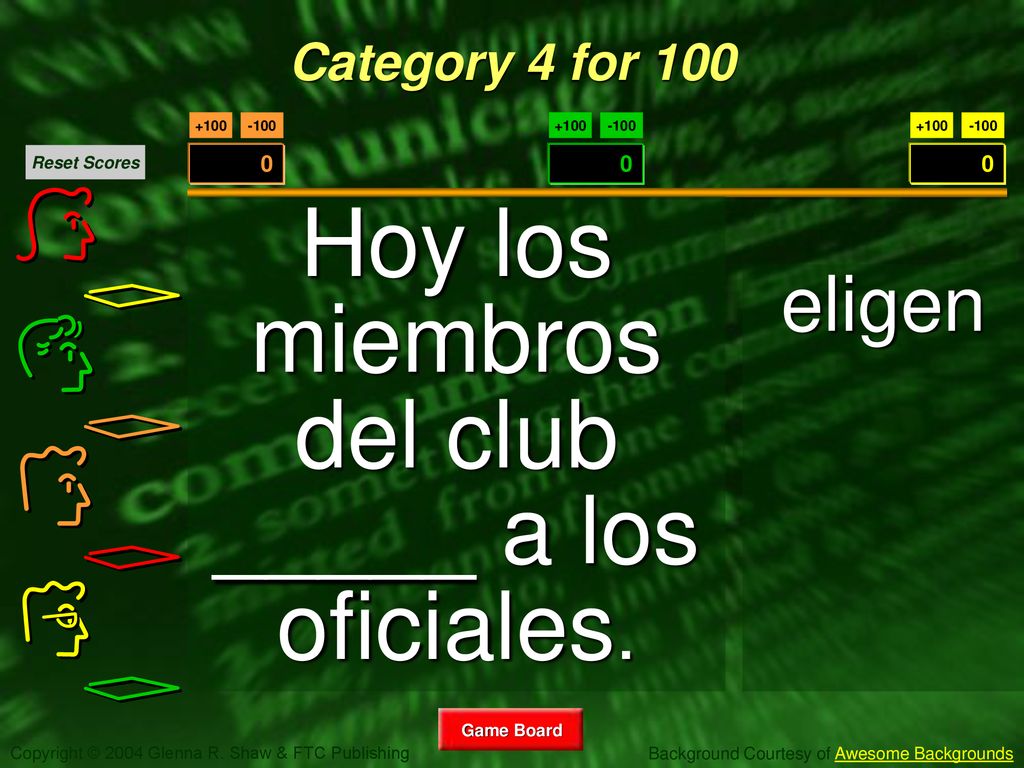 Hoy los miembros del club _____ a los oficiales.