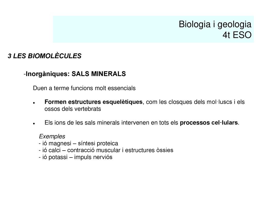 Biologia i geologia 4t ESO