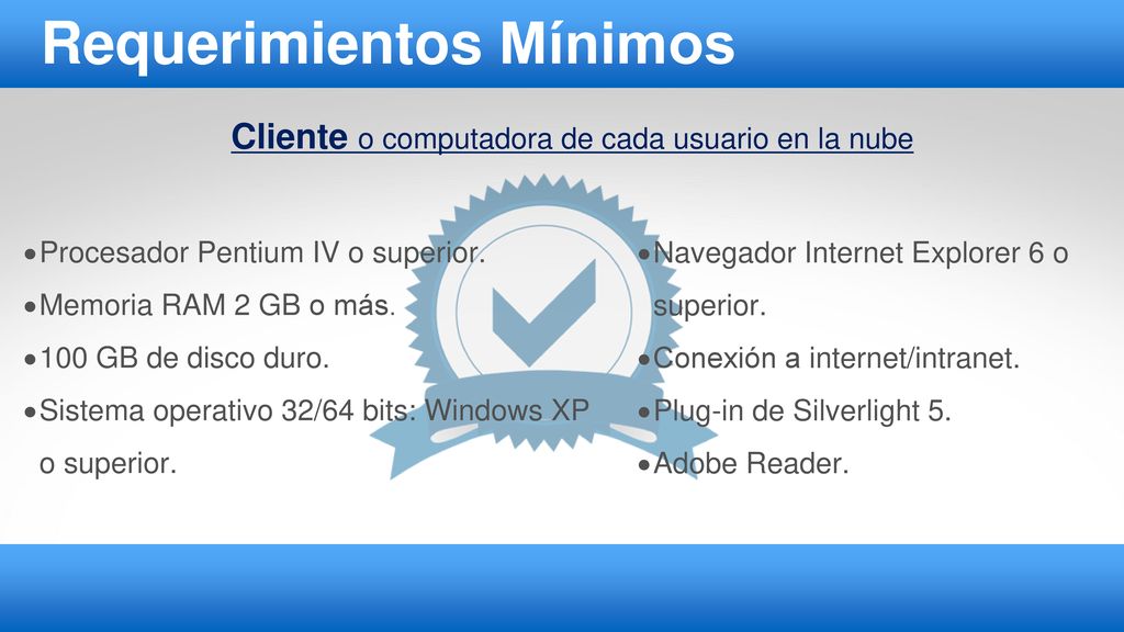 Cliente o computadora de cada usuario en la nube