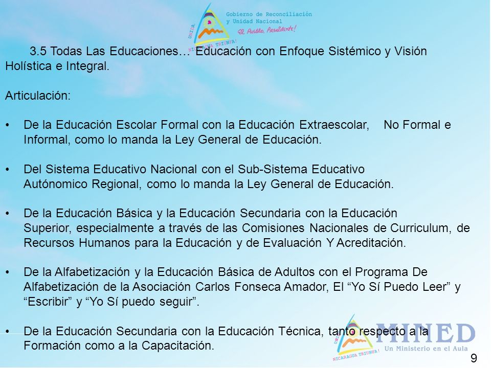 3.5 Todas Las Educaciones… Educación con Enfoque Sistémico y Visión