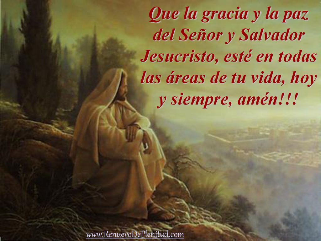 Que la gracia y la paz del Señor y Salvador Jesucristo, esté en todas las áreas de tu vida, hoy y siempre, amén!!!