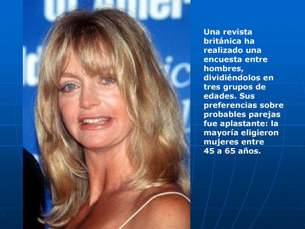 Una revista británica ha realizado una encuesta entre hombres, dividiéndolos en tres grupos de edades.