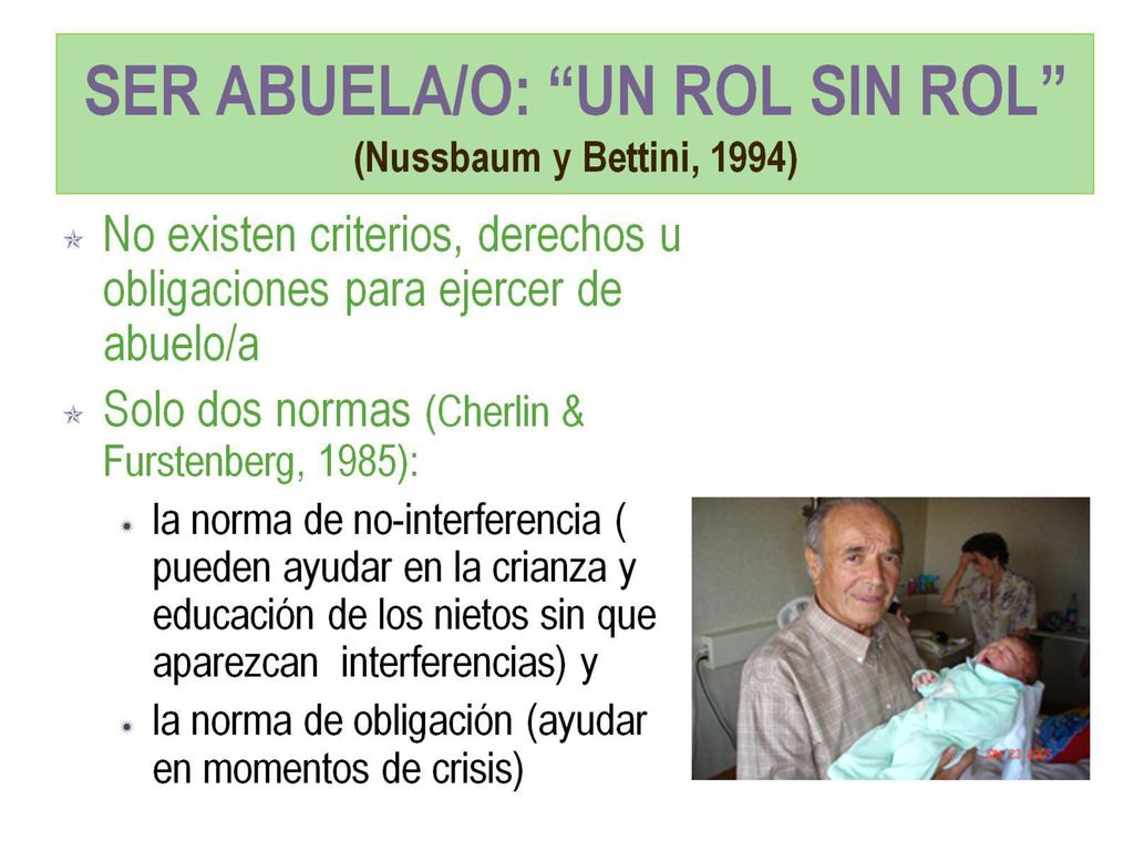 SER ABUELA/O: UN ROL SIN ROL (Nussbaum y Bettini, 1994)