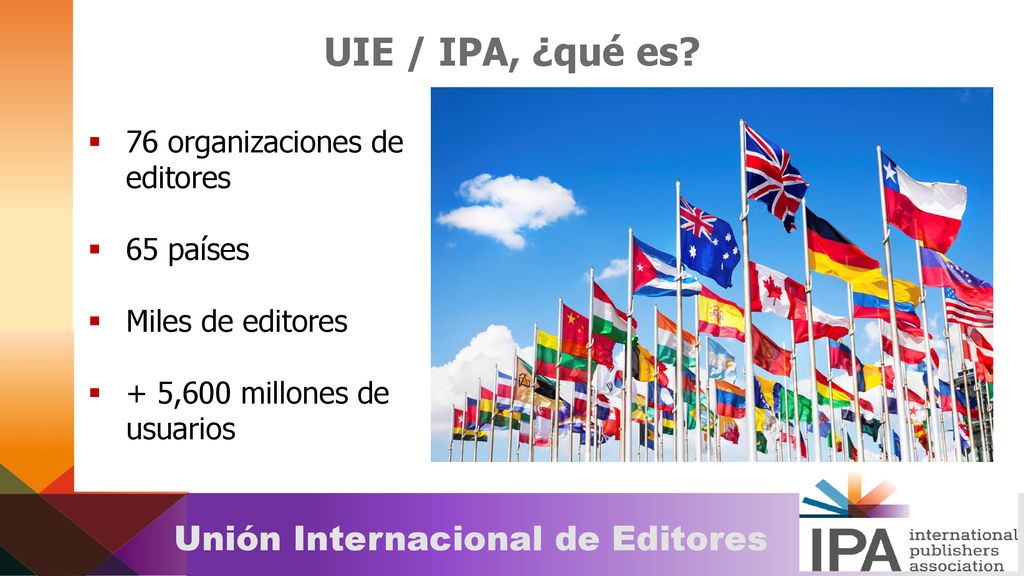 UIE / IPA, ¿qué es 76 organizaciones de editores 65 países