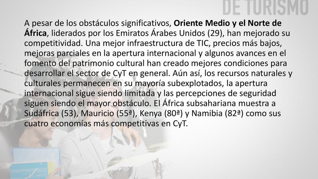 A pesar de los obstáculos significativos, Oriente Medio y el Norte de África, liderados por los Emiratos Árabes Unidos (29), han mejorado su competitividad.