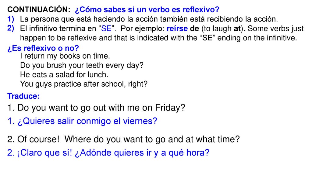 1. Do you want to go out with me on Friday