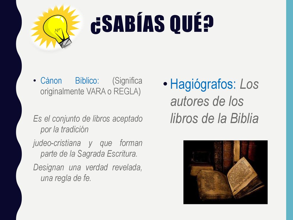 ¿Sabías qué Hagiógrafos: Los autores de los libros de la Biblia