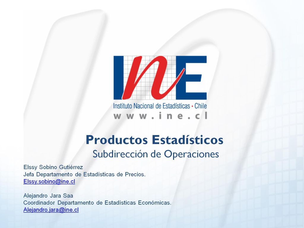 Productos Estadísticos Subdirección de Operaciones