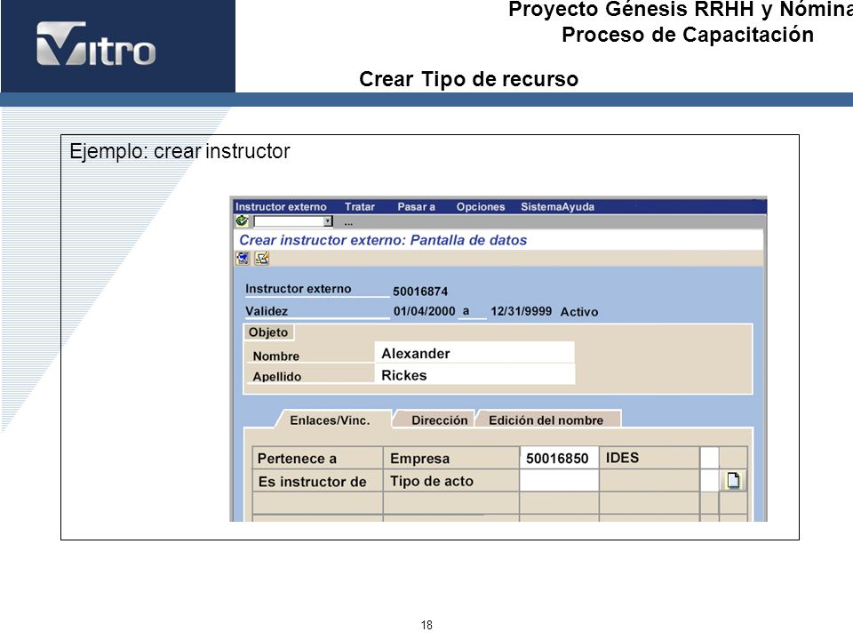 Crear Tipo de recurso Ejemplo: crear instructor