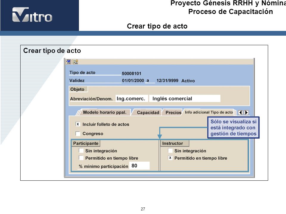 Crear tipo de acto Crear tipo de acto