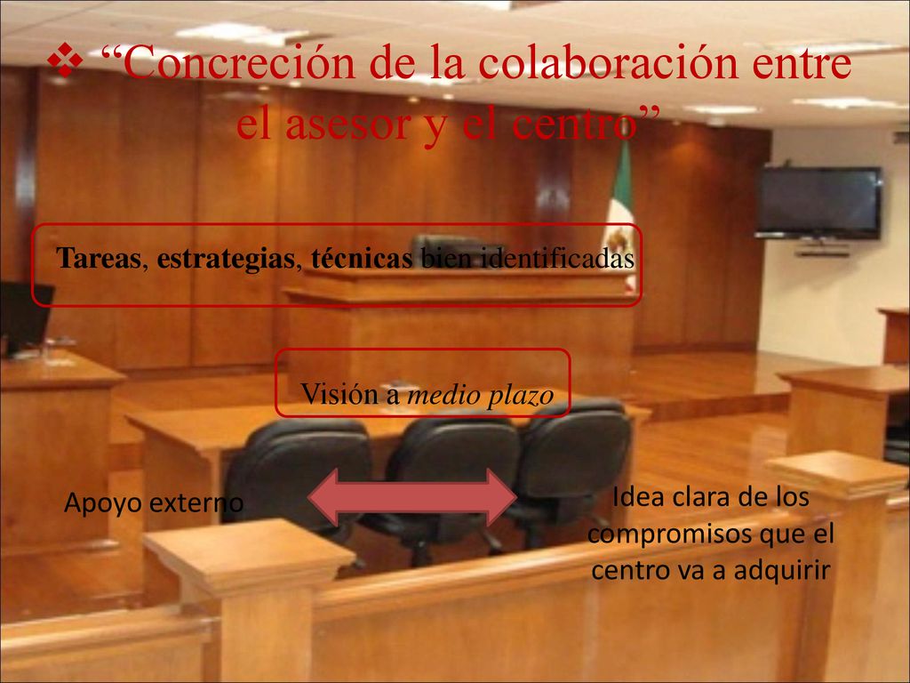 Concreción de la colaboración entre el asesor y el centro