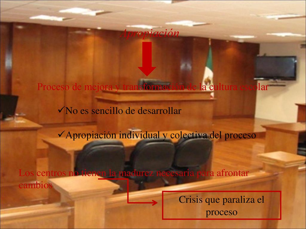 Apropiación Proceso de mejora y transformación de la cultura escolar