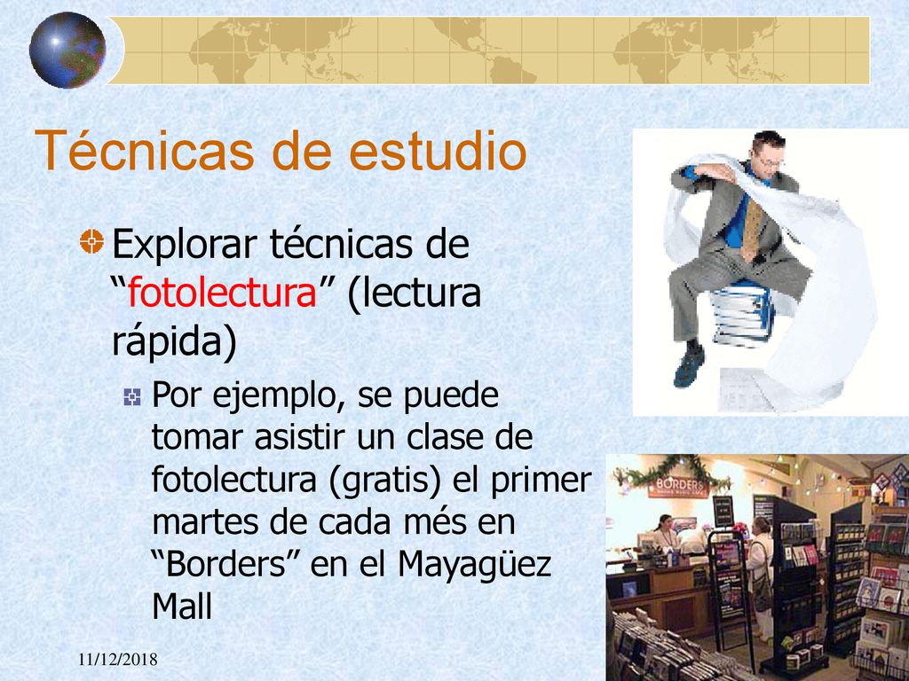 Técnicas de estudio Explorar técnicas de fotolectura (lectura rápida)