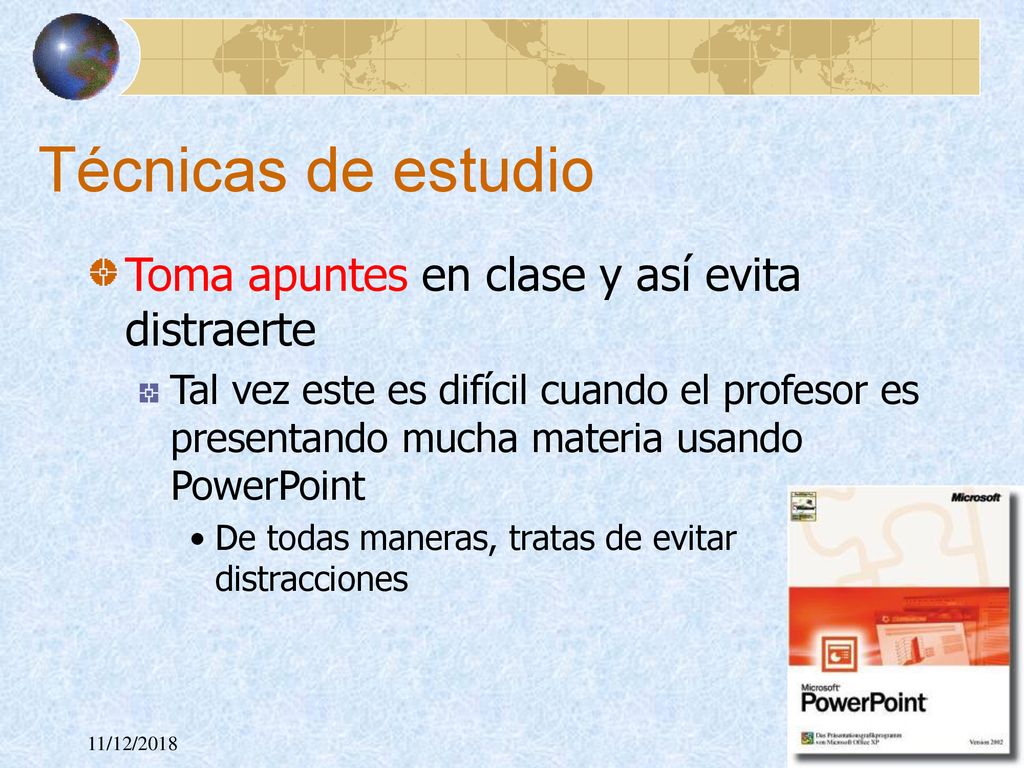 Técnicas de estudio Toma apuntes en clase y así evita distraerte