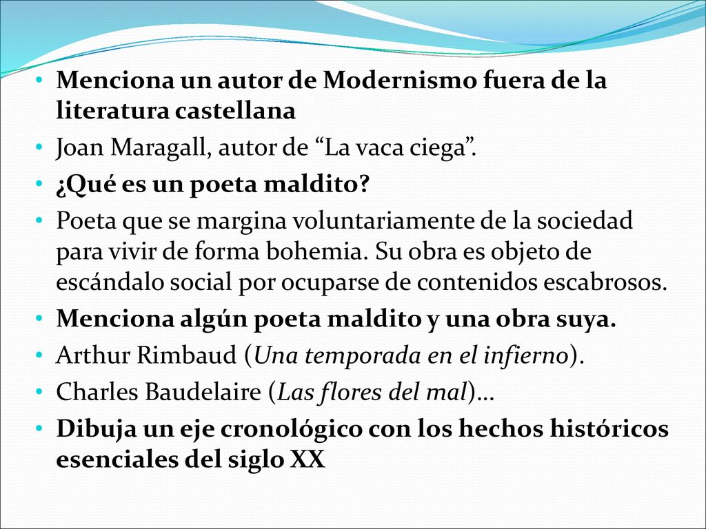 Menciona un autor de Modernismo fuera de la literatura castellana