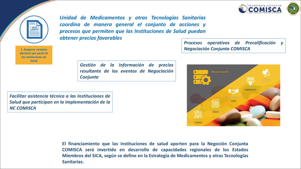 1. Asegurar compras efectivas por parte de las Instituciones de Salud