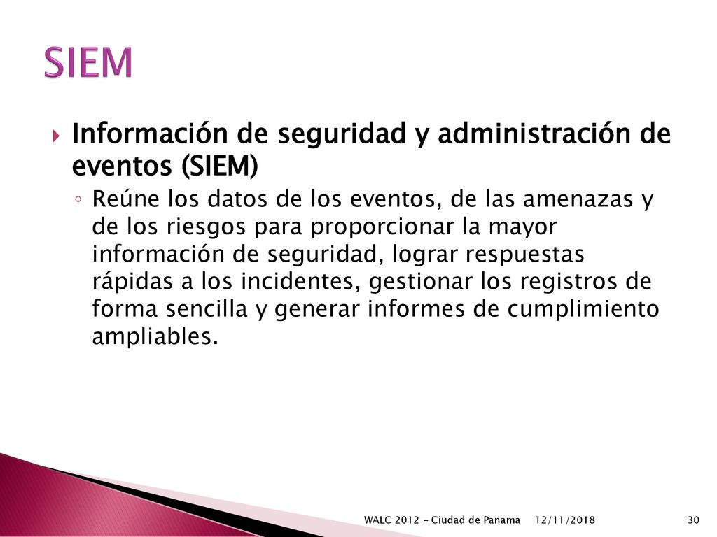 SIEM Información de seguridad y administración de eventos (SIEM)