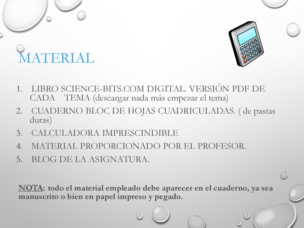 MATERIAL Libro science-bits.com digital. Versión pdf de cada tema (descargar nada más empezar el tema)