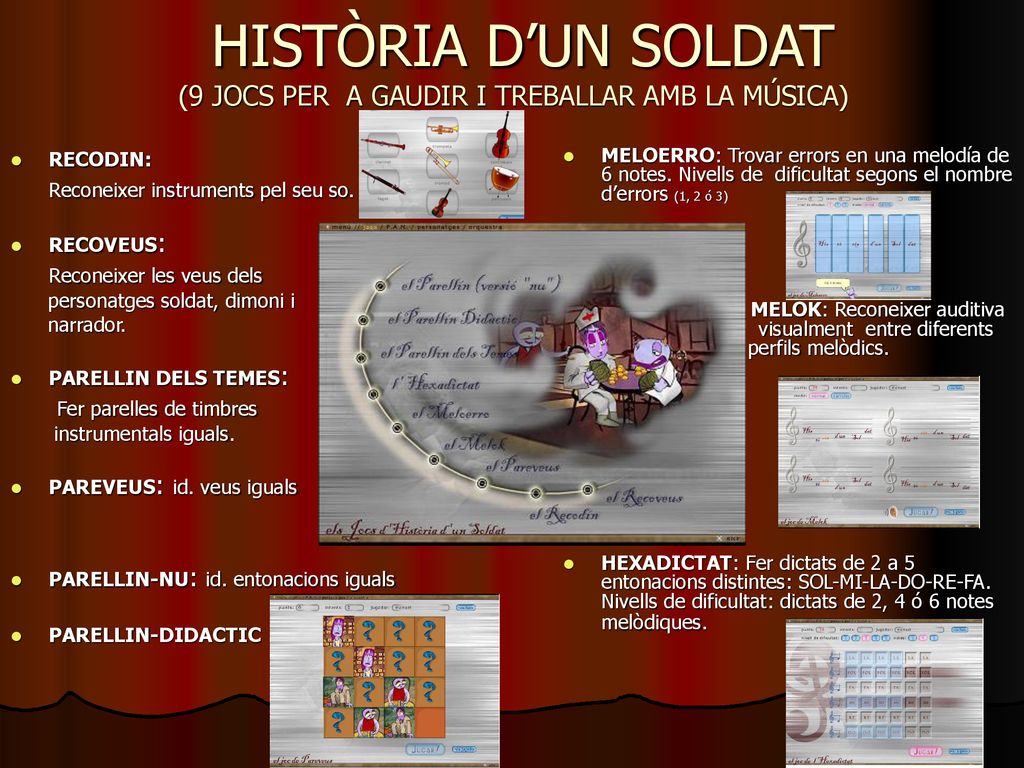 HISTÒRIA D’UN SOLDAT (9 JOCS PER A GAUDIR I TREBALLAR AMB LA MÚSICA)
