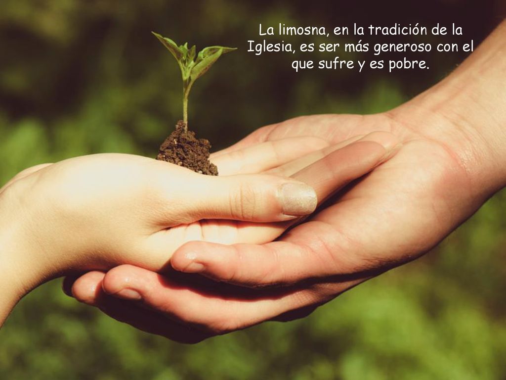 La limosna, en la tradición de la Iglesia, es ser más generoso con el que sufre y es pobre.