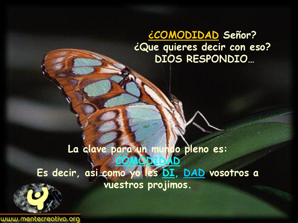¿COMODIDAD Señor ¿Que quieres decir con eso DIOS RESPONDIO…