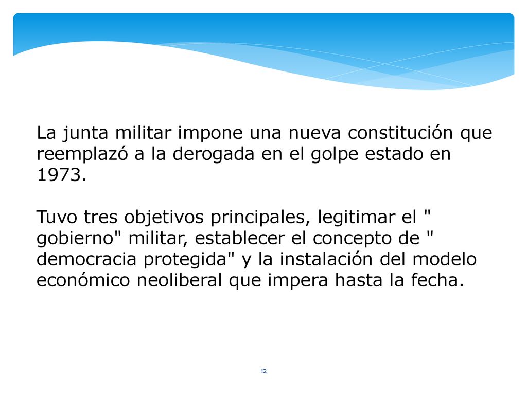 La junta militar impone una nueva constitución que reemplazó a la derogada en el golpe estado en 1973.