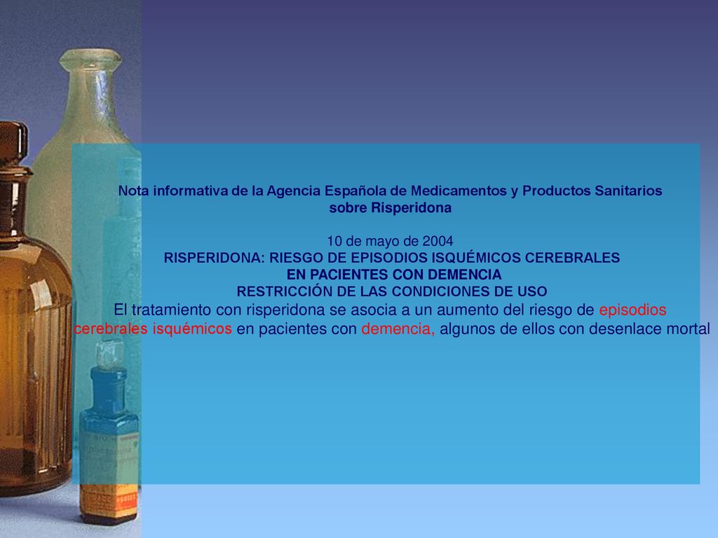 Nota informativa de la Agencia Española de Medicamentos y Productos Sanitarios