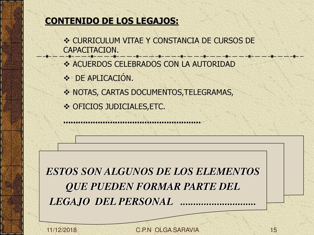 ESTOS SON ALGUNOS DE LOS ELEMENTOS QUE PUEDEN FORMAR PARTE DEL