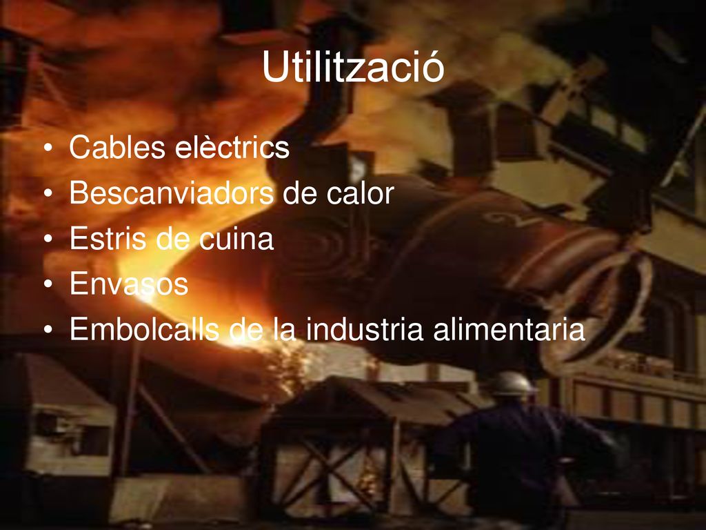 Utilització Cables elèctrics Bescanviadors de calor Estris de cuina