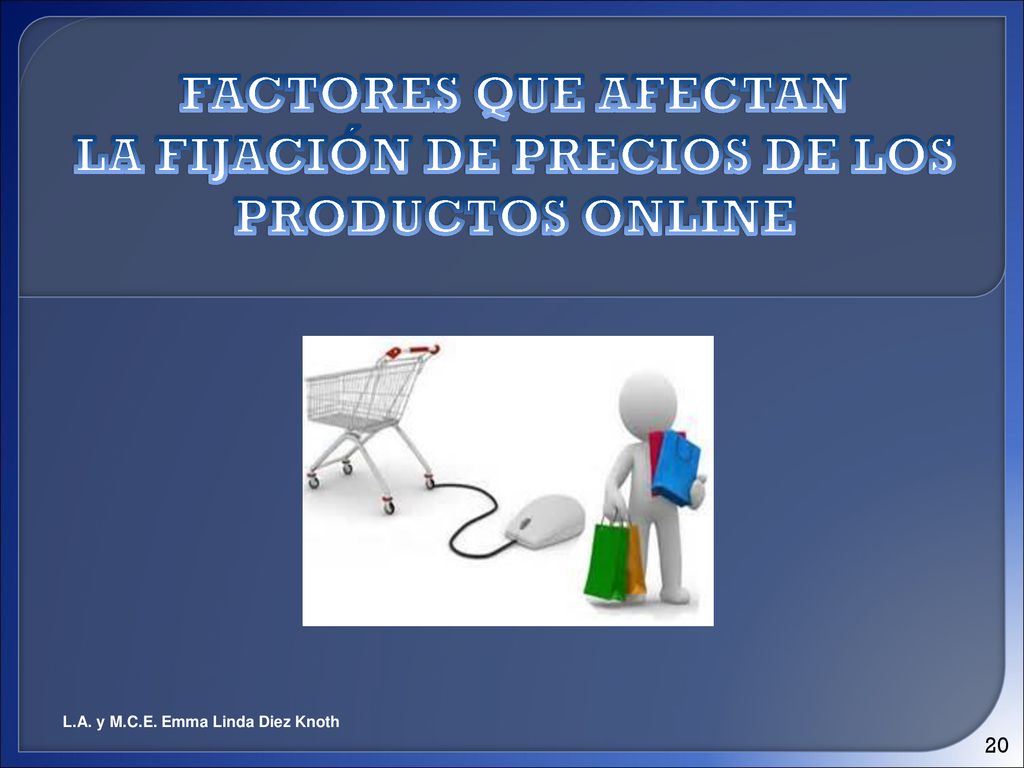 LA FIJACIÓN DE PRECIOS DE LOS PRODUCTOS ONLINE