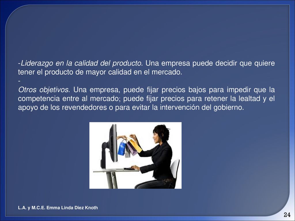 -Liderazgo en la calidad del producto