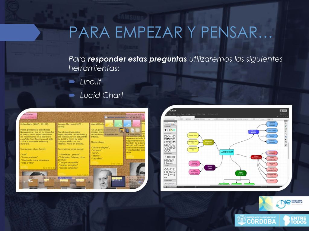 PARA EMPEZAR Y PENSAR… Para responder estas preguntas utilizaremos las siguientes herramientas: Lino.it.
